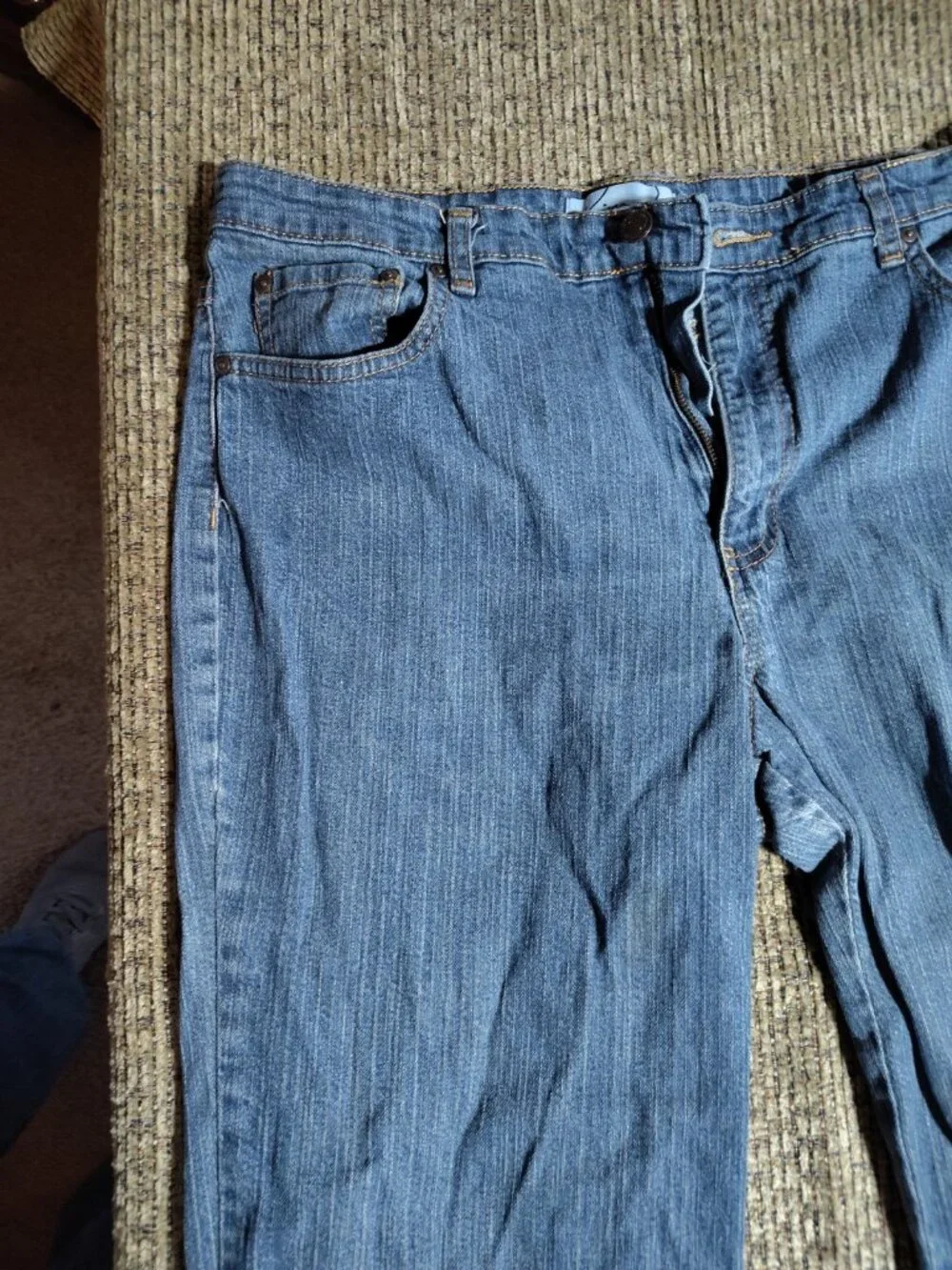 Kim Rogers Pants Womens Blue Denim Jeans 12 Short Cotton Spandex